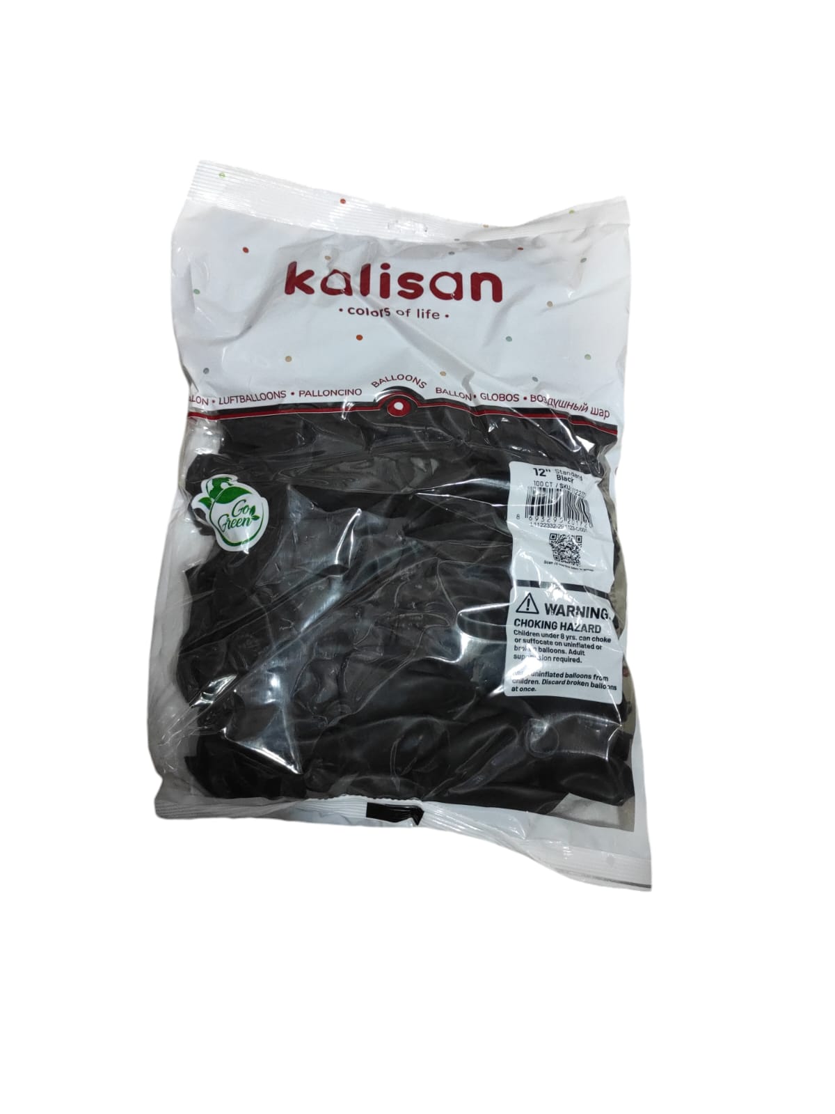 toptan kalisan pastel siyah balon 12 